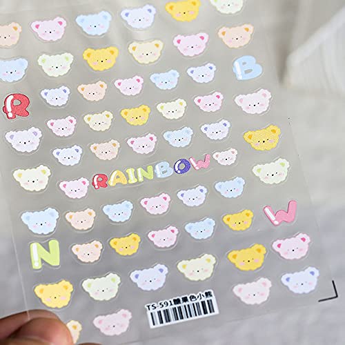Japon tarzı Kaymak Çıkartması Sevimli Yapıştırıcı Manikür Aksesuarları Nail Art Dekorasyon 5D Kazınmış Tırnak Sticker DIY Nail