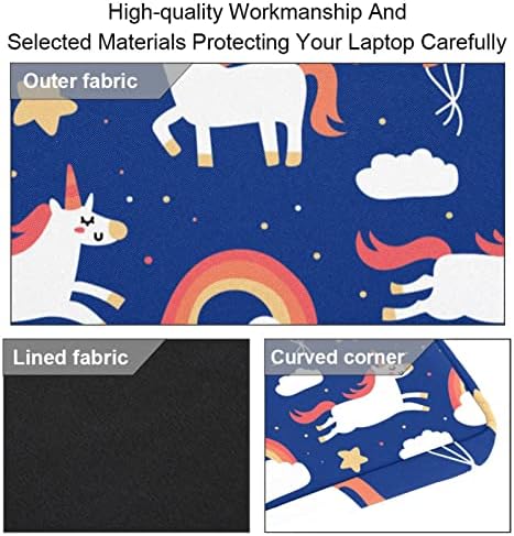 Sevimli Unicorn Balon Yıldız Bulutlar laptop çantası Kadınlar için Messenger omuzdan askili çanta 14.5 İn Laptop taşıma çantası
