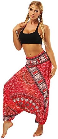 Yoga Pantolon Hippi Giyim harem pantolon Kadınlar için Rahat Gevşek Pantolon Baggy Boho Aladdin Tulum
