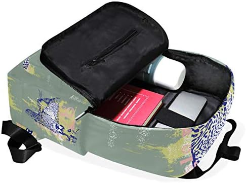 Soyut suluboya leopar omuz sırt çantası öğrenci hafif bebek bezi çantası seyahat çocuk kız erkek için