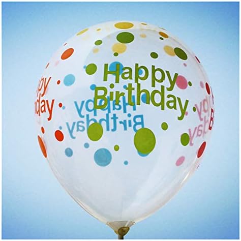 Duo Mei Qi 100 PCS 12 İnç Doğum Günü Parti Süslemeleri için Erkek ve Kız Şeffaf Gypsophila Balon Baskı (Balon Boyutu: 12 inç,