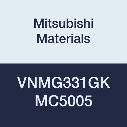 Mitsubishi Materials VNMG331GK MC5005 Delikli Karbür VN Tipi Negatif Tornalama Ucu, Genel Kesim, Kaplamalı, Eşkenar Dörtgen