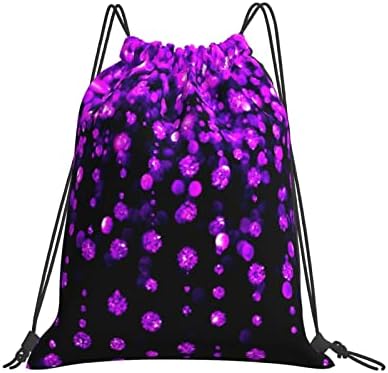 Sevimli Glitter ipli sırt çantası, spor salonu Sackpack çanta Yoga spor yüzme seyahat plaj için