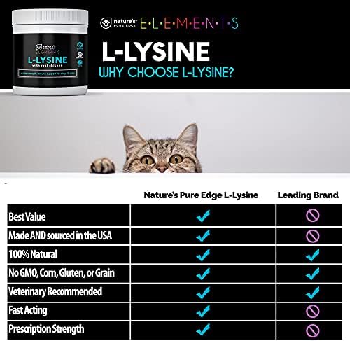 Kediler ve Köpekler için Orijinal Ekstra Güçlü L-Lizin Tozu-Geliştirilmiş Bağışıklık Tepkisi, Solunum Sağlığı ve Göz Fonksiyonu.