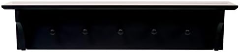 Kiera Grace Kieragrace Geleneksel Yüzer Raflar, 24 x 4,5 x 5,5 inç, Siyah