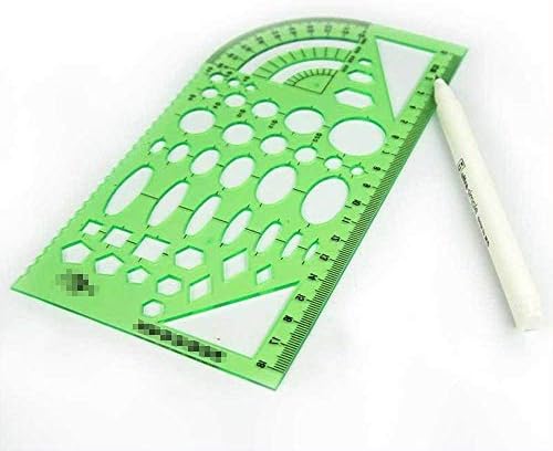 U-M pulabo Şablon Cetveller Kullanımlık Plastik ölçüm cetveli Şablonlar Çok Fonksiyonlu Çizim Şablonu Aracı Okul Malzemeleri