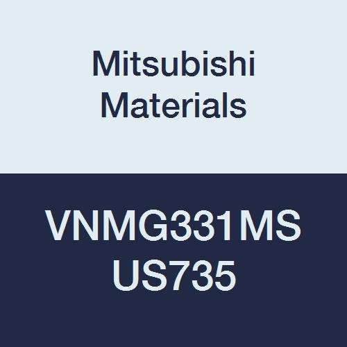 Mitsubishi Materials VNMG331MS US735 Delikli Karbür VN Tipi Negatif Tornalama Ucu, Dengesiz Kesim, Kaplamalı, Eşkenar Dörtgen
