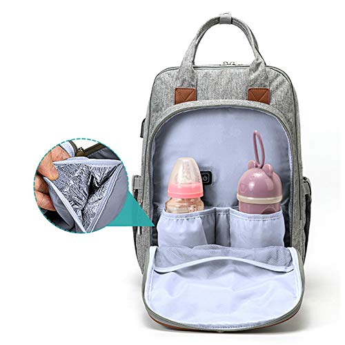 Seyahat ve taşınabilir sırt çantası için çok fonksiyonlu USB ısıtmalı anne ve bebek çantası