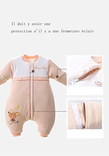 Giyilebilir Battaniye, Bebek Uyku Tulumu Sonbahar ve Kış Kalınlaşmış Saf Pamuk, bölünmüş Bacak Uyku Tulumu Bebekler için