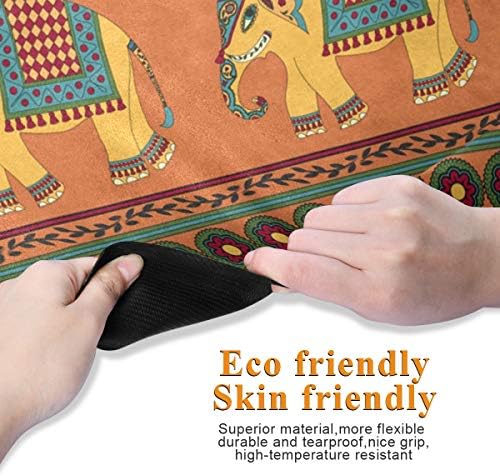 ZOEO Hint Geleneksel Filler Turuncu Yoga Mat Kaymaz Kalın Çocuklar Çevre Dostu Kauçuk Egzersiz Katlanabilir Yoga Mat Kadın
