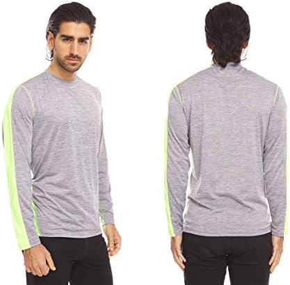 Dri - Fit Uzun Kollu T Shirt Erkekler için-4 Paket-Nem Esneklik, Hızlı Kuru Tees