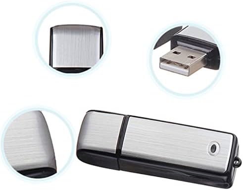 CUJUX Dijital Ses Kaydedici Kalem USB Kulaklık Şarj Edilebilir Konferans Flash Sürücü Mini (Renk: Gösterildiği Gibi, Boyutu: