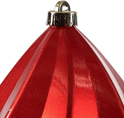 Vickerman UV Şeker Girdap Noel Dekoratif-Asılı-Kolye-Damla-ve-Finial-Süsler, 8, Kırmızı, 3 Parça