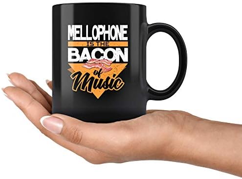 Komik Bando Kahve Kupa Mellophone Bacon Müzik Pirinç-Siyah Seramik Çay Bardağı-MRCHBAND43