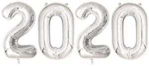 GRW 2020 Balonlar Folyo Balonlar Helyum Mylar Balonlar Yeni Yıl Festivali Parti Süslemeleri Yıldönümü Parti Malzemeleri-Gümüş