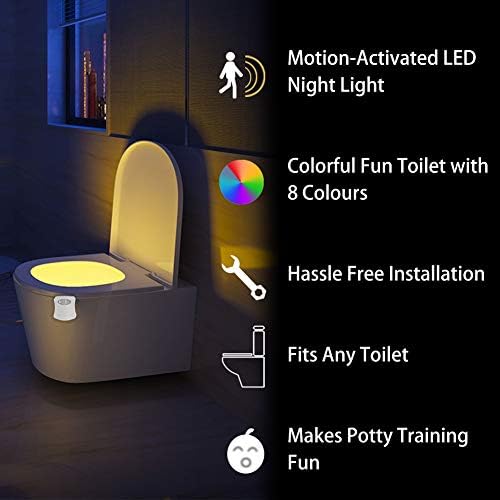 Powerole tuvalet gece lambası PIR Hareket Aktif tuvalet ışık sensörü LED tuvalet lazımlık gece lambası Içinde tuvalet kase