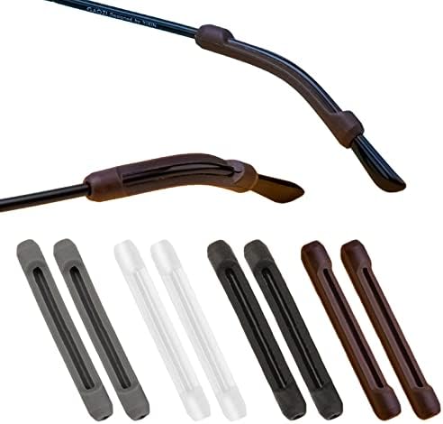 8 Pairs Yumuşak Silikon Gözlük Kulak Yastıkları,Tapınak İpuçları Gözlük Pedleri, Anti Kayma Gözlük Kulak Kancası,Konfor Spor