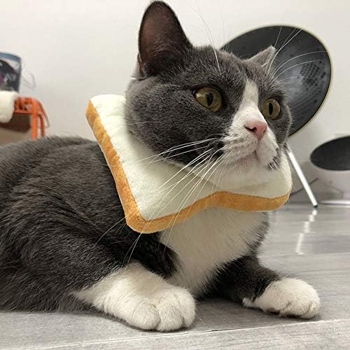 ADNİKİA Yaratıcı Yumuşak Ekmek Dilim Yaka için Kedi, tost Ekmeği Şeklinde Kedi Headdress, Pet Kedi Cosplay Makyaj Kap, Pet