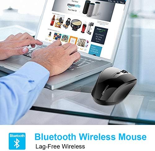 Bluetooth Kablosuz Fare, TECKNET 5 Ayarlanabilir DPI Seviyesi, 24 Aylık Pil Ömrü, İpad/ Dizüstü Bilgisayar/Surface Pro/Windows