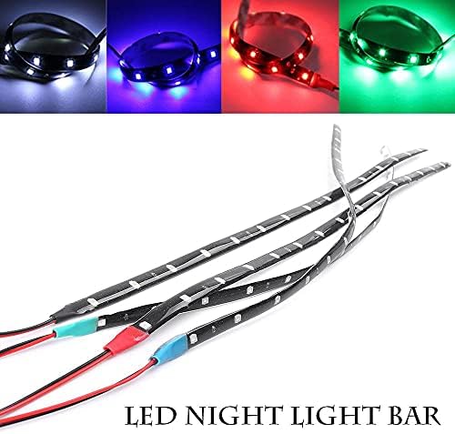 Yuejıng mavi 30 cm 12 V 15-LED esnek su geçirmez ışık şeridi Underglow LED şerit lambalar için araba tekne motosiklet iç aydınlatma