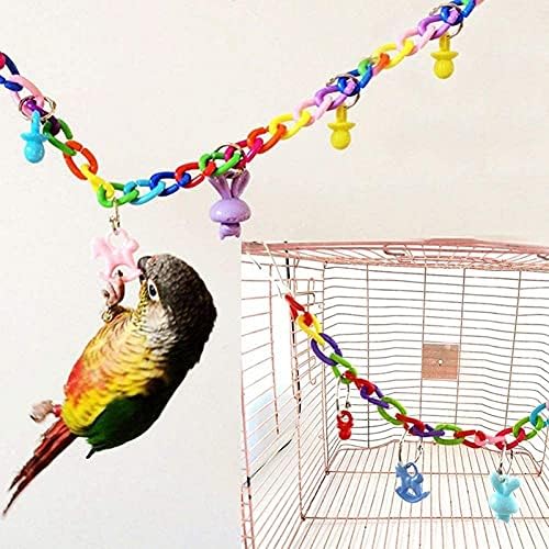 JZENZERO 12 Packs Kuş Papağan Salıncak Oyuncaklar - Çiğneme Asılı Çan Pet Kuşlar Kafes Oyuncaklar için Uygun Küçük Parakeets