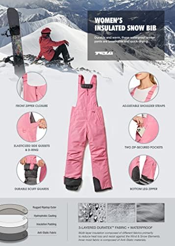 TSLA kadın Kış Kar Önlükler, Su Geçirmez Yalıtımlı Snowboard Tulum, Yırtılmaz Kayak Pantolon