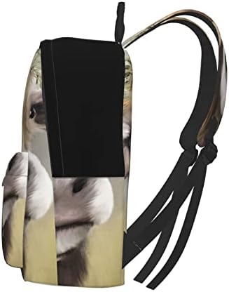Sevimli inek büyük kapasiteli moda baskılı dayanıklı sırt çantası Unisex rahat kadın seyahat sırt çantası