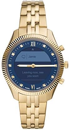 Fossil Women's Scarlette Mini Hybrid Smartwatch İK, Her Zaman Açık Okuma Ekranı, Kalp Atış Hızı, Etkinlik Takibi, Akıllı Telefon