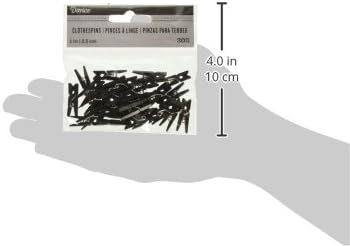 Darice, Siyah 30029527 Küçük Clothespins, 1, 1, 30 Adet