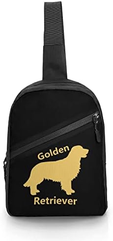 Golden Retriever tek kollu çanta Crossbody Omuz Seyahat Göğüs Sırt Çantası Katlanır Sırt Çantası Spor Alışveriş Yürüyüş İçin