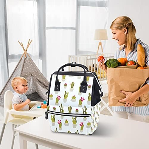 Anne çantası dayanıklı bebek bezi seyahat çantası anne ve baba çok işlevli BackpackCactus desen