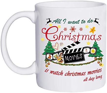 Noel Hediyeleri Kahve Kupa / Tüm yapmak istediğim Tüm Gün Boyunca NOEL filmleri İzlemek, Aile ve Arkadaşlar için Komik Noel