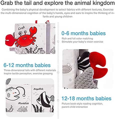xiaolajiao Yumuşak Bebek Bezi Kitaplar, toksik Olmayan Kumaş Bebek Bezi Kitaplar ile Hışırtı Ses Yenidoğan Bebekler Bebekler