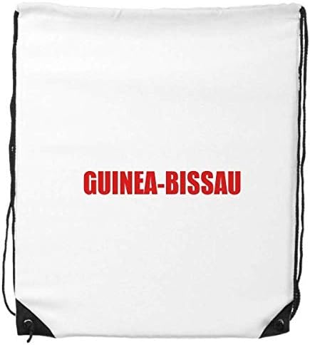 Gine-Bissau Ülke Adı Kırmızı İpli Sırt Çantası Alışveriş Spor Çantaları Hediye