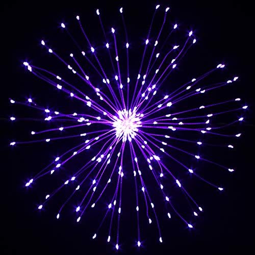 Alkbo havai fişek ışıkları yıldız patlaması ışıkları 240 LED pil kumandalı peri ışıkları ile uzaktan, 8 modları bakır tel ışıkları,