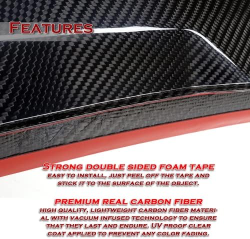 HK5 Siyah Gerçek Karbon Fiber V2 Tarzı Arka Bagaj Kapağı Spoiler Kanat ile Uyumlu 2012-2015 Honda Civic 4-DR Sedan, 2013 2014