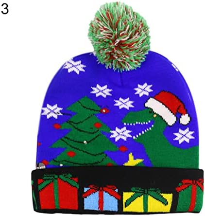 Örme şapka İyi ısı yalıtımı Sıcak Kış Noel Örme Beanie çocuklar için led ışık ile Çocuk Beanie