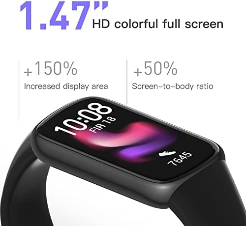 hhscute Akıllı Watche, 1.47 Tam Ekran akıllı saatler Erkekler için akıllı saat Android Telefonlar için IP67 Su Geçirmez 10