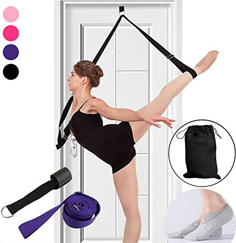 Kapı Esneklik ve Germe Bacak Kayışı,Ayarlanabilir Bacak Sedye,Bale Streç Bant için Yoga ve Jimnastik Egzersizleri Veya Herhangi