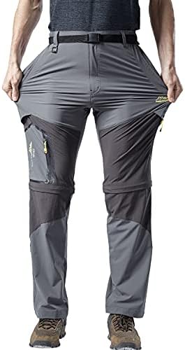 Apotemis Erkek yürüyüş pantolonu, Hızlı Kuru Hafif Açık Nefes Su Geçirmez Dağ Balıkçılık Kargo Pantolon