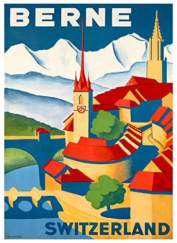 Berne İsviçre Seyahat Posteri