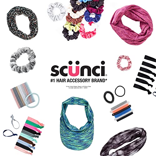 Orijinal Scrunchie Six Days of Scrunchies Glamour Hediye Seti 6 Benzersiz Tasarım İçerir: Tan Dot Şifon, Beyaz Kadife, Siyah
