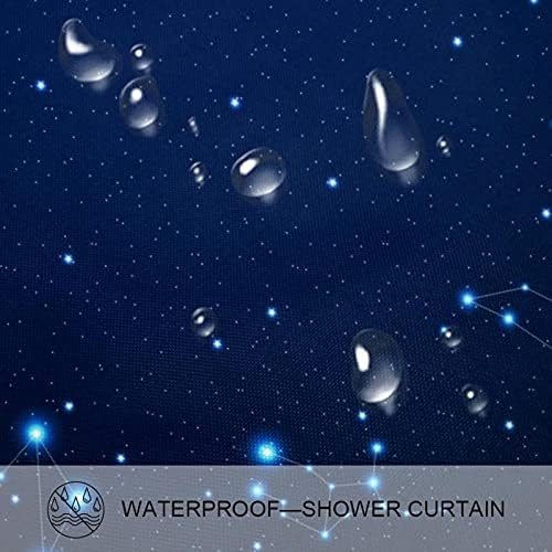 Zodyak Takımyıldızları Duş Perdesi ve Mat Seti, Banyo Kumaş Perdeler Su Geçirmez Renkli Komik Hooks ile, 70.8 tarafından 70.8