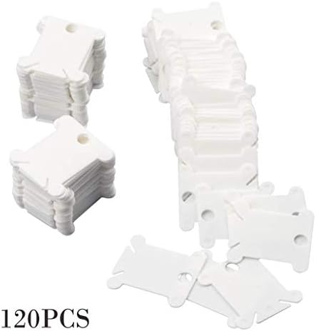 BOKA Store-120 Adet Nakış Ipliği Tutucu Ipi Zanaat Bobin Çapraz Dikiş Depolama Tutucu Plastik Dikiş Ipliği Kurulu kart düzenleyiciY2-White