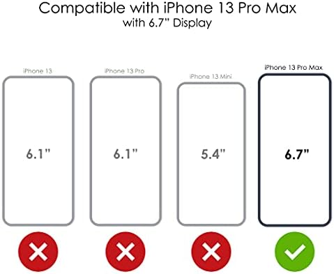 Distinctİnk Temizle Darbeye Hibrid iphone için kılıf 13 Pro MAX (6.7 Ekran) - TPU Tampon, Akrilik Geri, Temperli Cam Ekran
