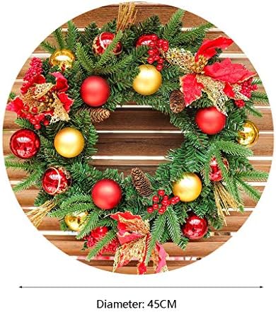 QIAOPING-Noel Topu Çelenk PVC Dekoratif Çelenk Karışık Renk Anti-Damla Topu Çam Kozalakları ve yapay çiçekler Tatil Parti Ev
