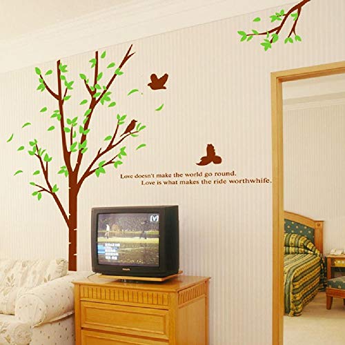 Duvar Kağıdı Sticker Çocuklar için Yatak Odası Bebek Kız Erkek Kreş Banyo Oturma Odası Dekorasyon-Kuş Ağaç Üzerinde