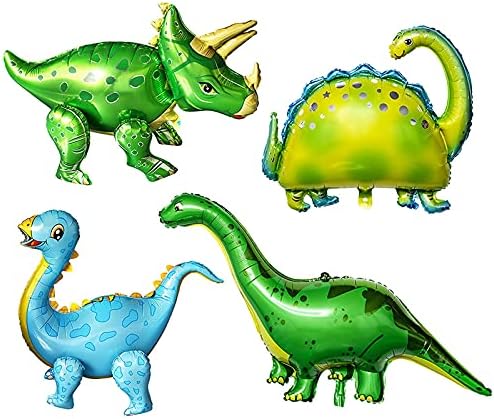 Garma Dinozor Doğum Günü Dekorasyon Seti, 104 Adet Set ile Balonlar Çelenk, Mutlu Doğum Günü Afiş, Dinozor Balonlar, Perdeler,