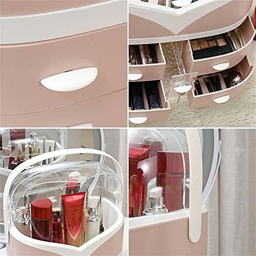 XBYUNDING Kozmetik Ekran Standı Banyo Vanity Kutusu Şeffaf Kozmetik saklama kutusu Büyük Kapasiteli Ev Masaüstü Tuvalet masası