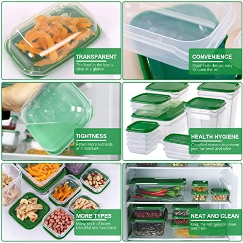 Sweedor Gıda saklama kapları Kapaklı Hava Geçirmez, BPA Içermeyen Plastik 17 Paketi Mutfak Istiflenebilir Öğle Çanaklar Set